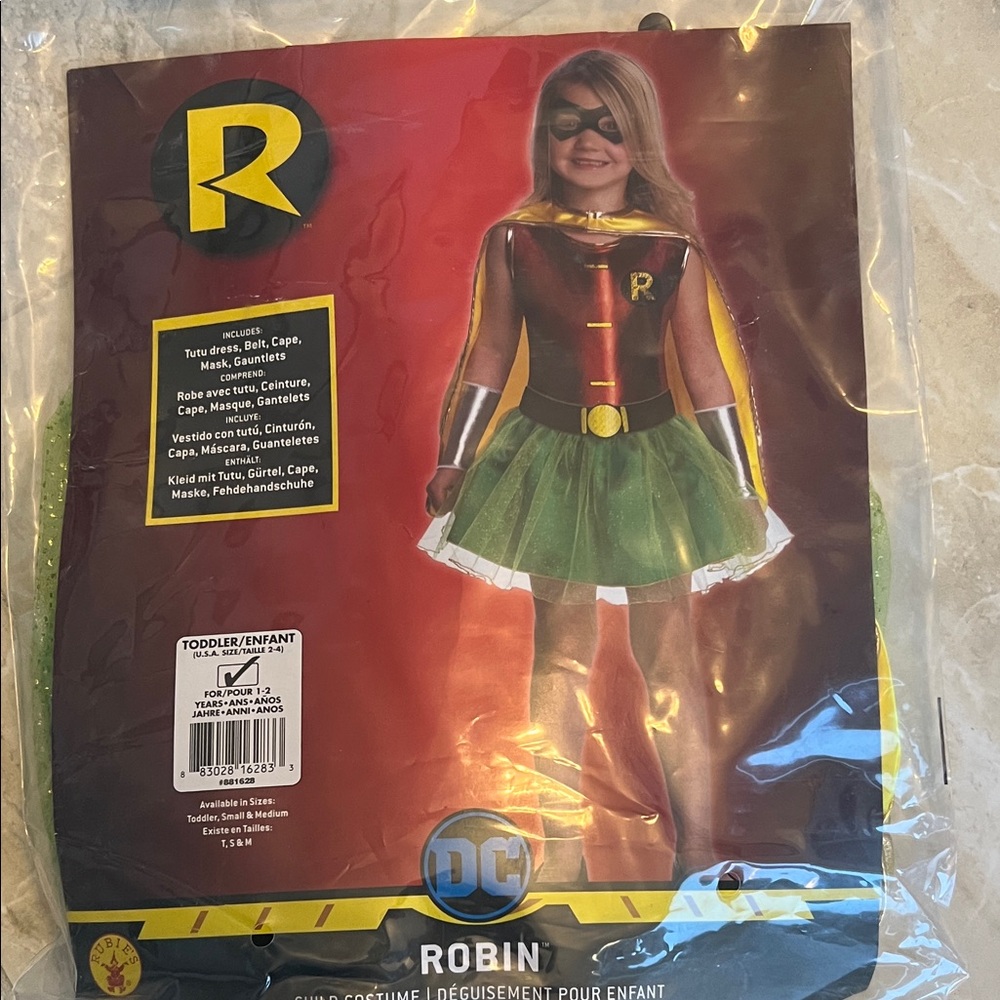 DC Robin Girl Toddler Costume - Black, Green, and Red